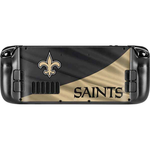 NFL New Orleans Saints Steam Deck Handheld Gaming Computer Skin